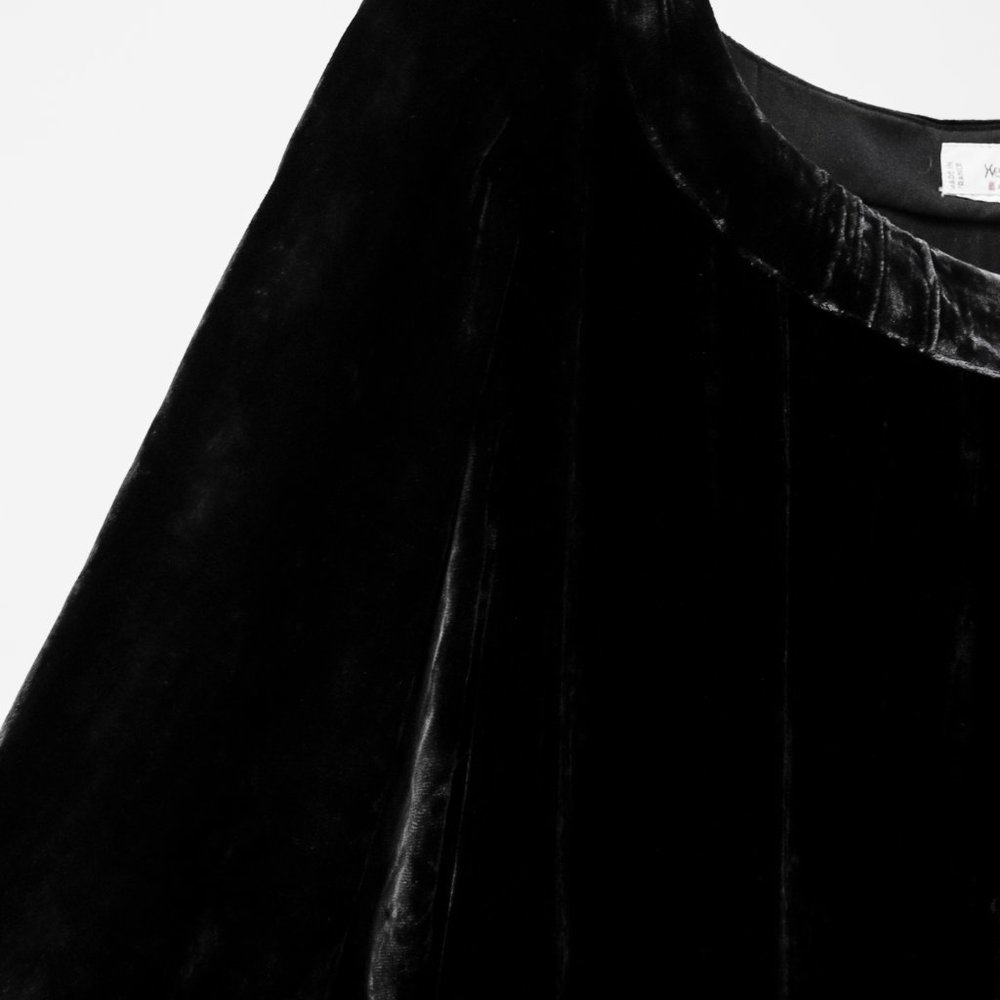 Yves Saint Laurent Rive Gauche Velvet Bateau Topa… - image 5